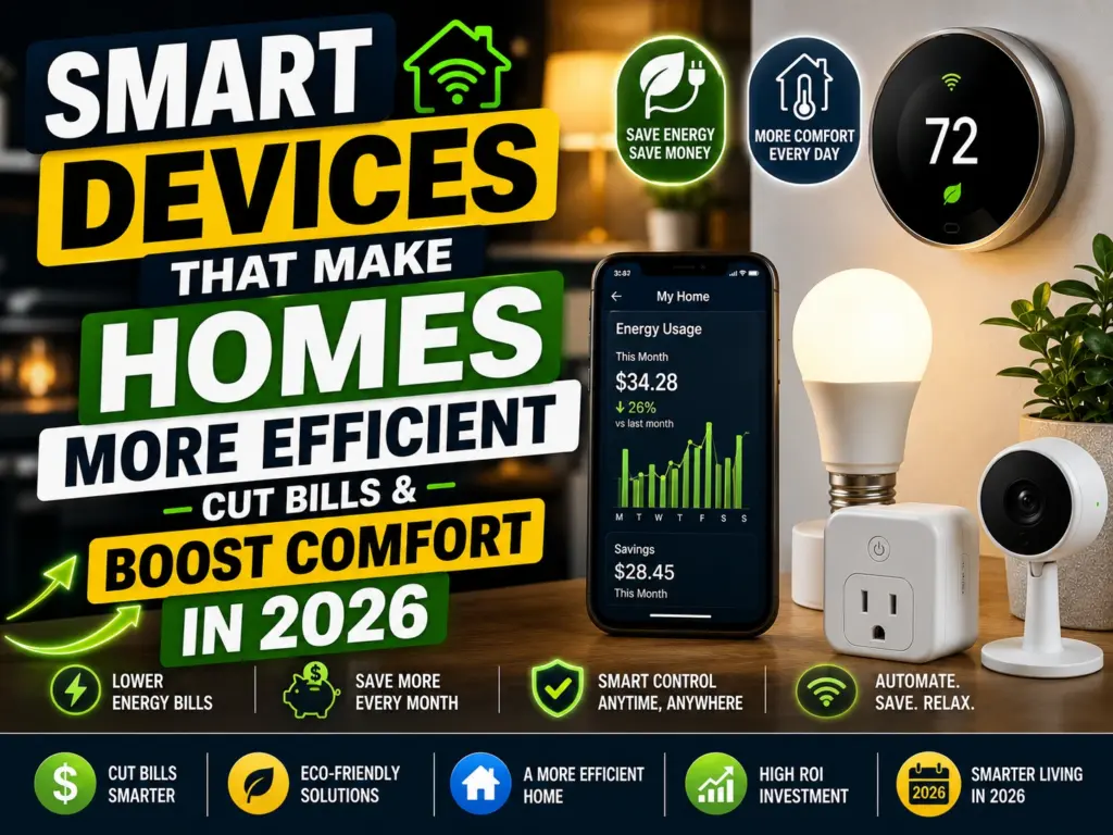 Smart Devices That Make Homes More Efficient – Cut Bills & Boost Comfort in 2026
