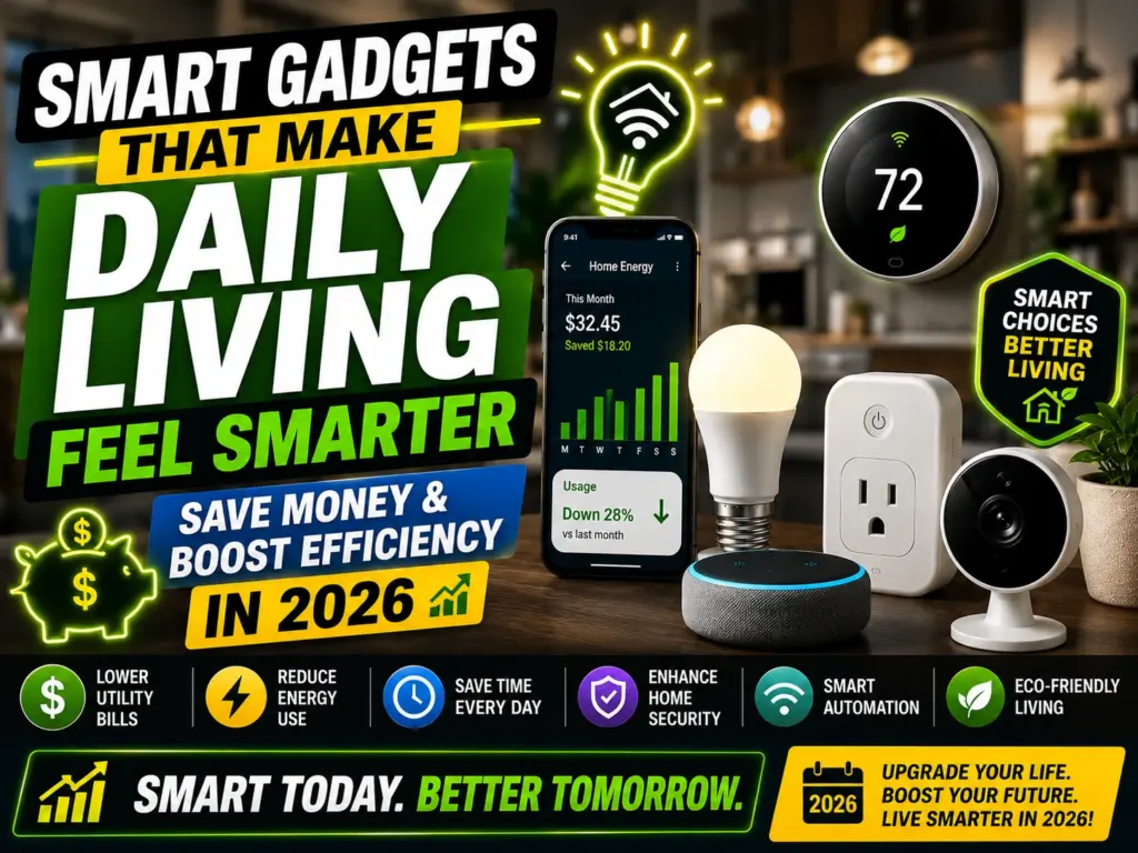 Smart Gadgets That Make Daily Living Feel Smarter – Save Money & Boost Efficiency in 2026